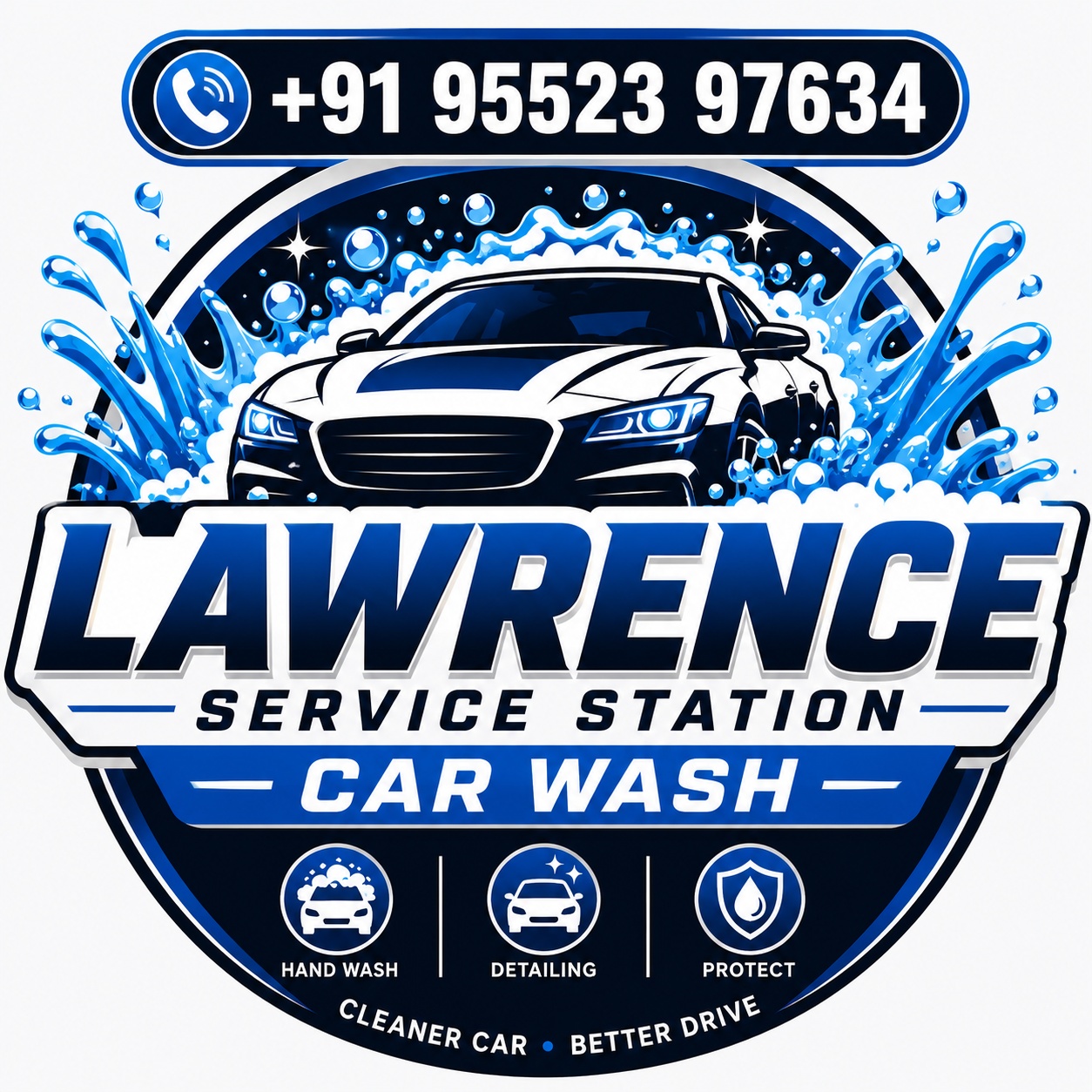 Lawrence Service Station Car Wash Logo